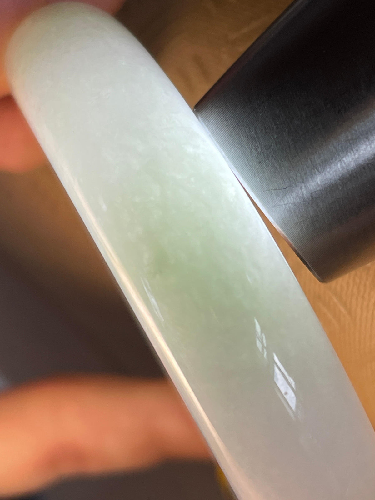 糯冰晴底正圈平安镯 56圈（yc772845）