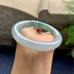 细糯种湖水绿圆条手镯（55.4mm）（yc280878）