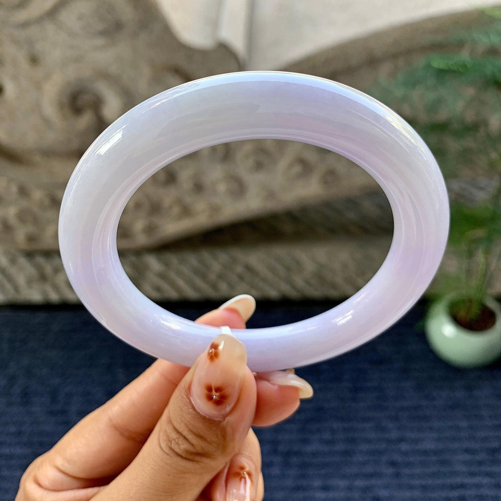 细糯种淡紫罗兰圆条手镯（59.8mm）（yc249450）