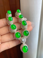 铜托冰种满绿翡翠套链（yc268246）