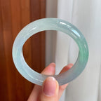 冰种淡底色翡翠平安镯（53mm)（yc342183）