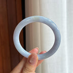糯冰紫罗兰翡翠圆条手镯（54.4mm)（yc424337）