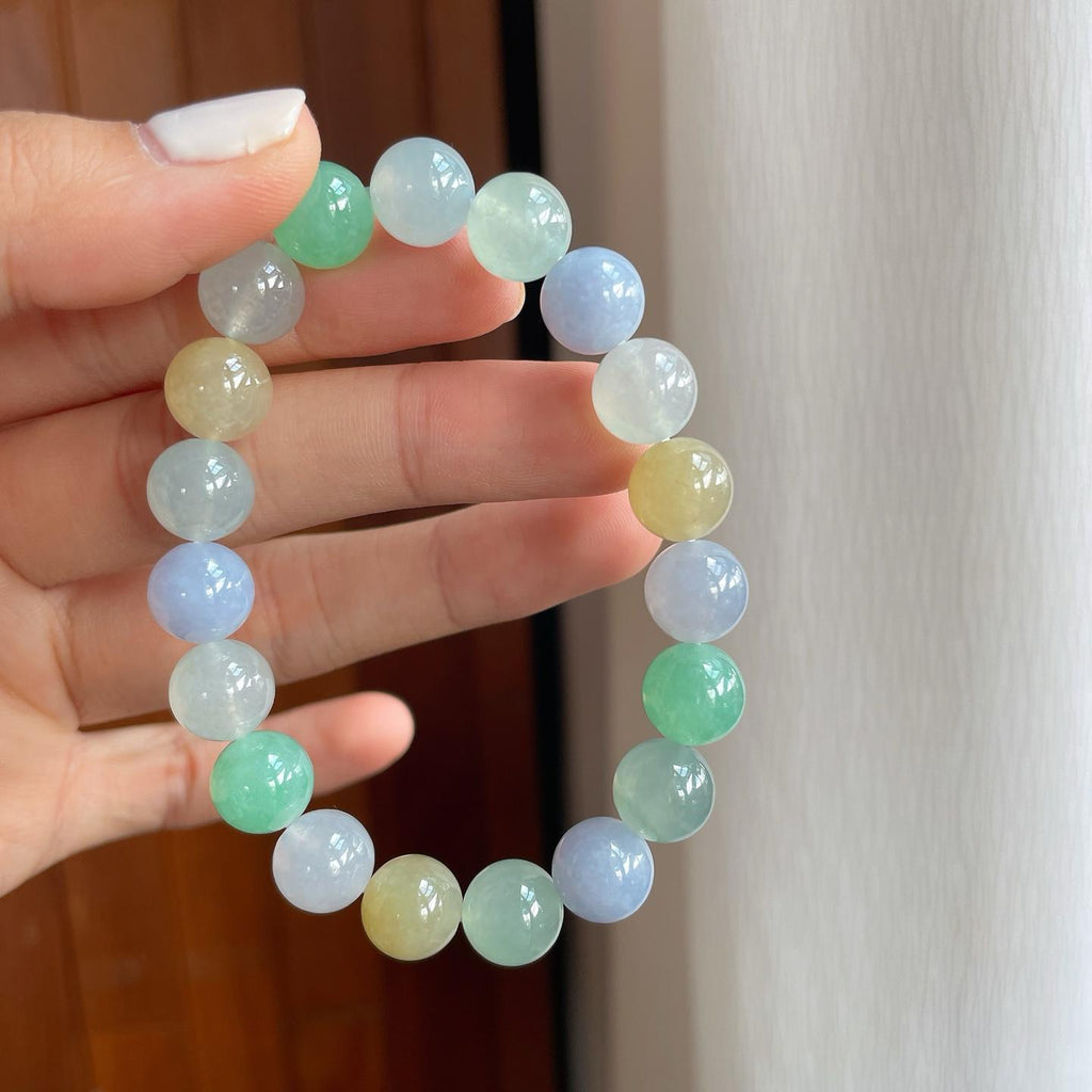 冰种多宝翡翠珠串手串（yc251044）