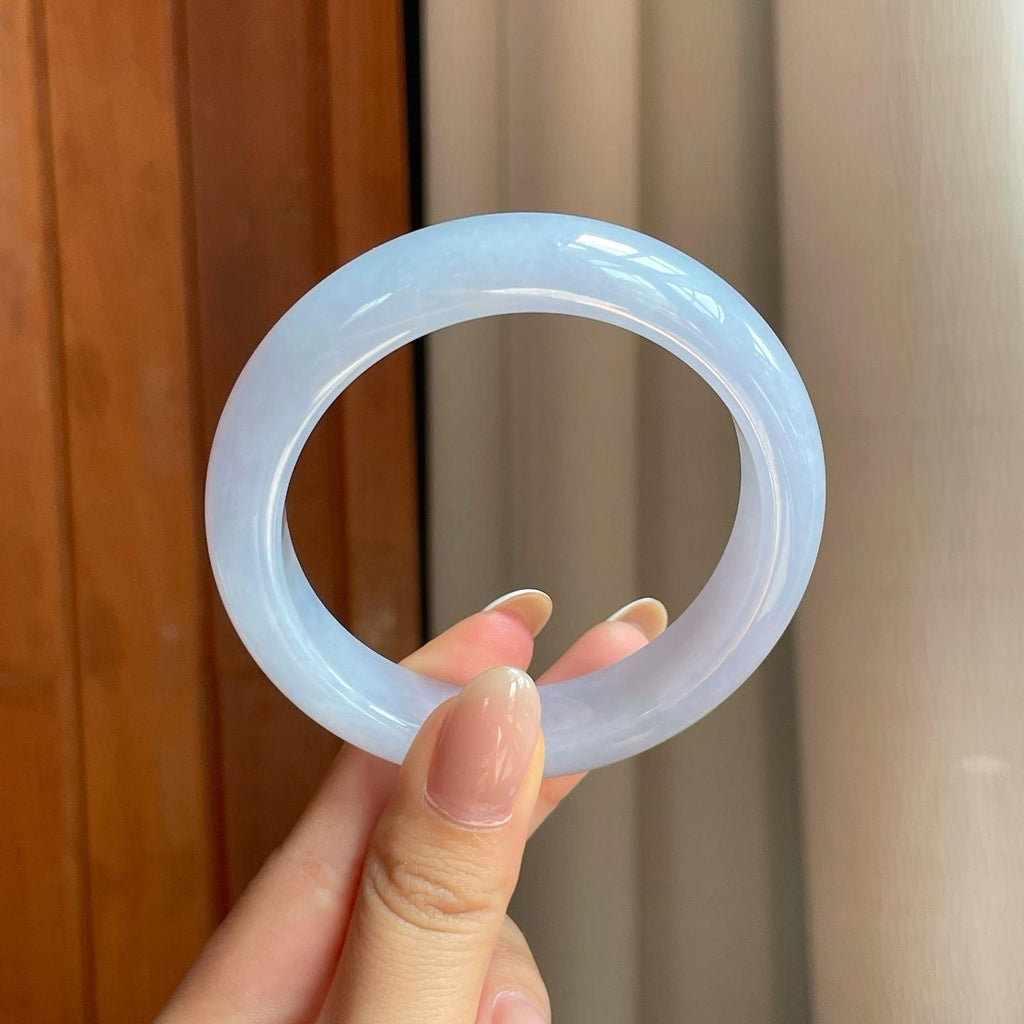 糯冰紫罗兰翡翠平安镯（56mm)（yc374595）