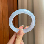 糯冰紫罗兰翡翠平安镯（56mm)（yc374595）