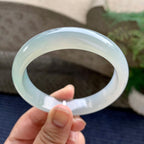 糯冰种淡晴底平安镯（59mm）（yc233896）