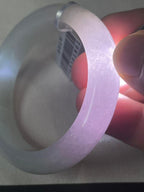 糯冰种淡春彩平安镯（54.6mm）（yc229258）