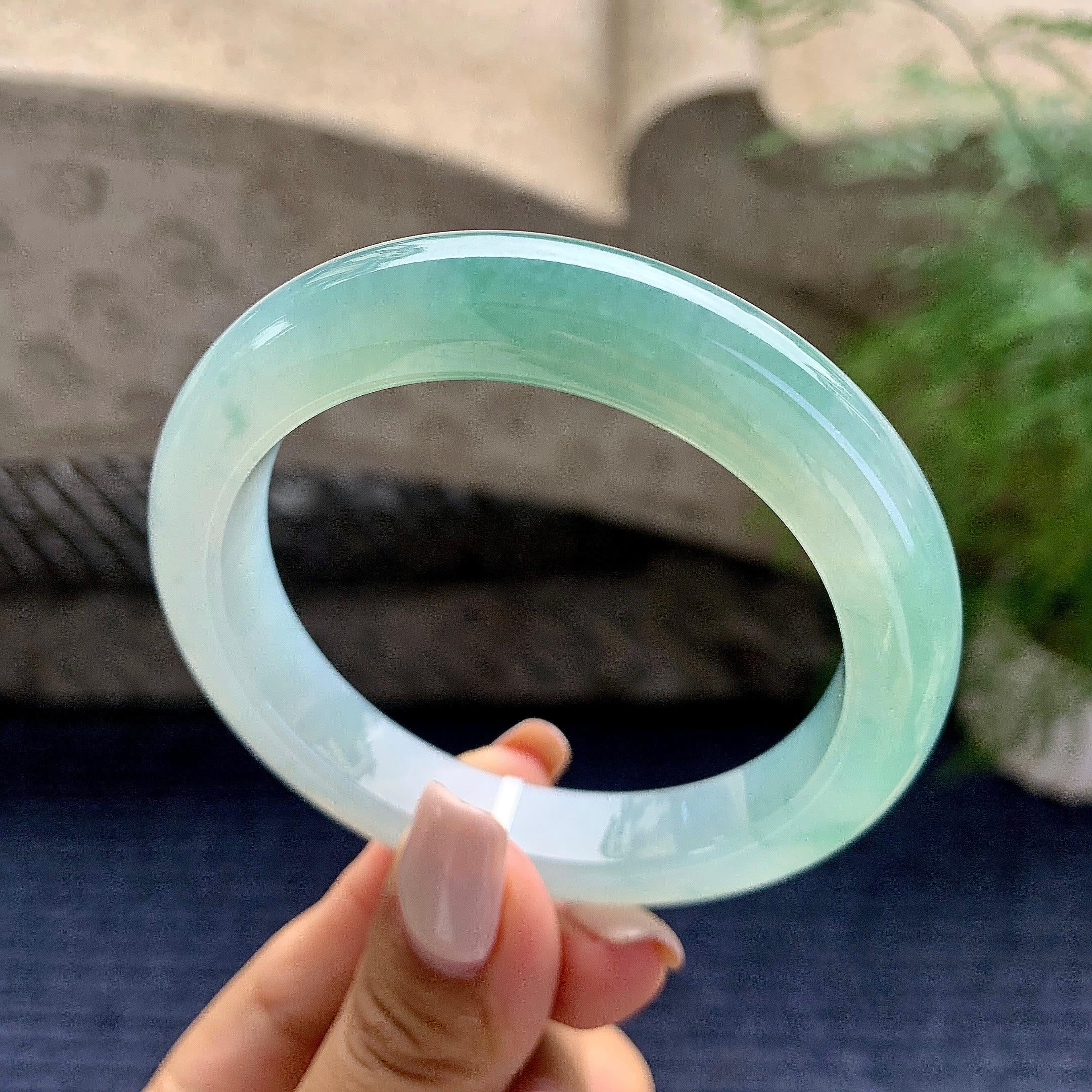 糯冰种晴底平安镯（56.3mm）（yc229247）