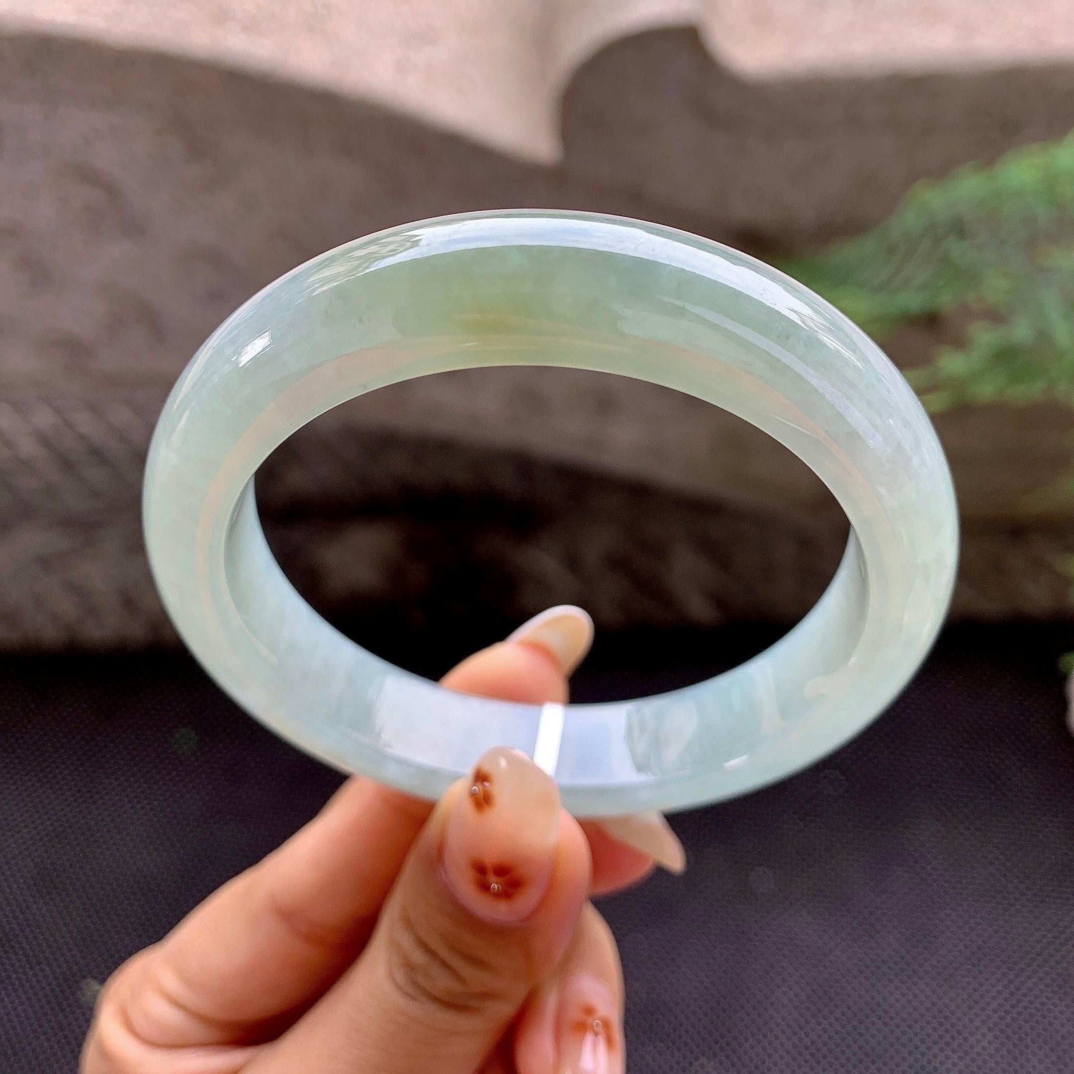 细糯种晴底飘黄翡平安镯（56.1mm）（yc259070）