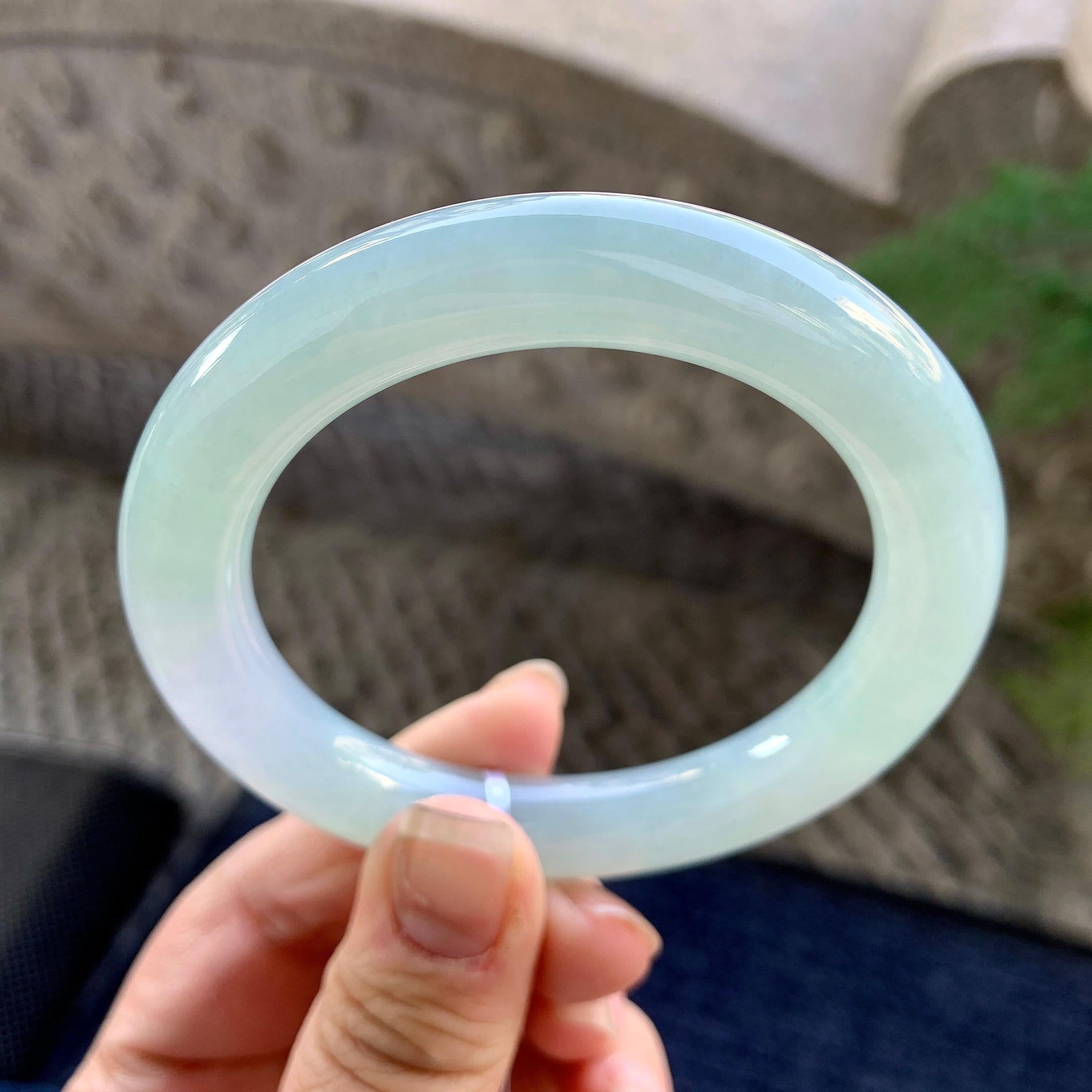 细糯种晴底圆条手镯（56mm）（yc305696）