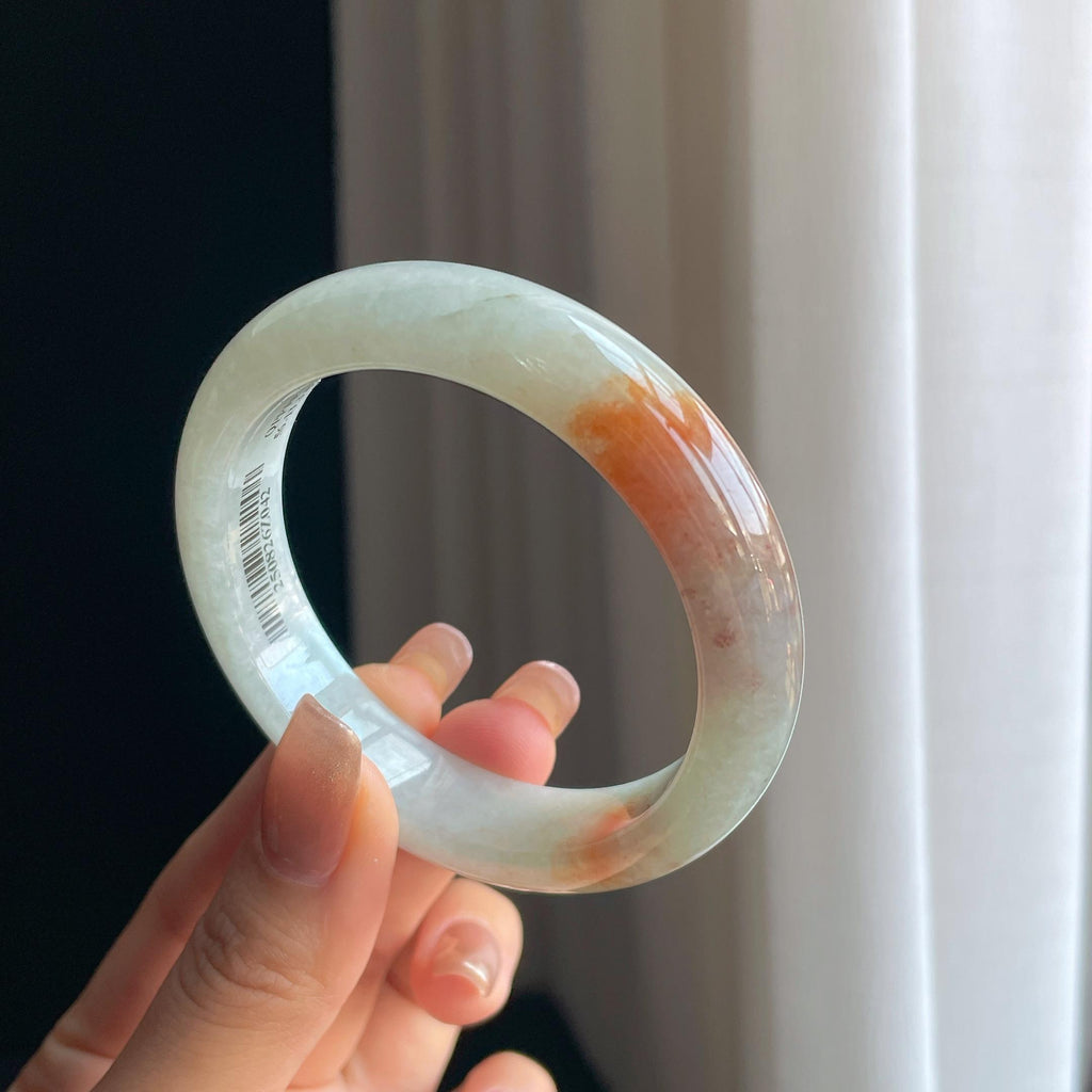 糯冰红翡翡翠平安镯（56mm）（yc373435）