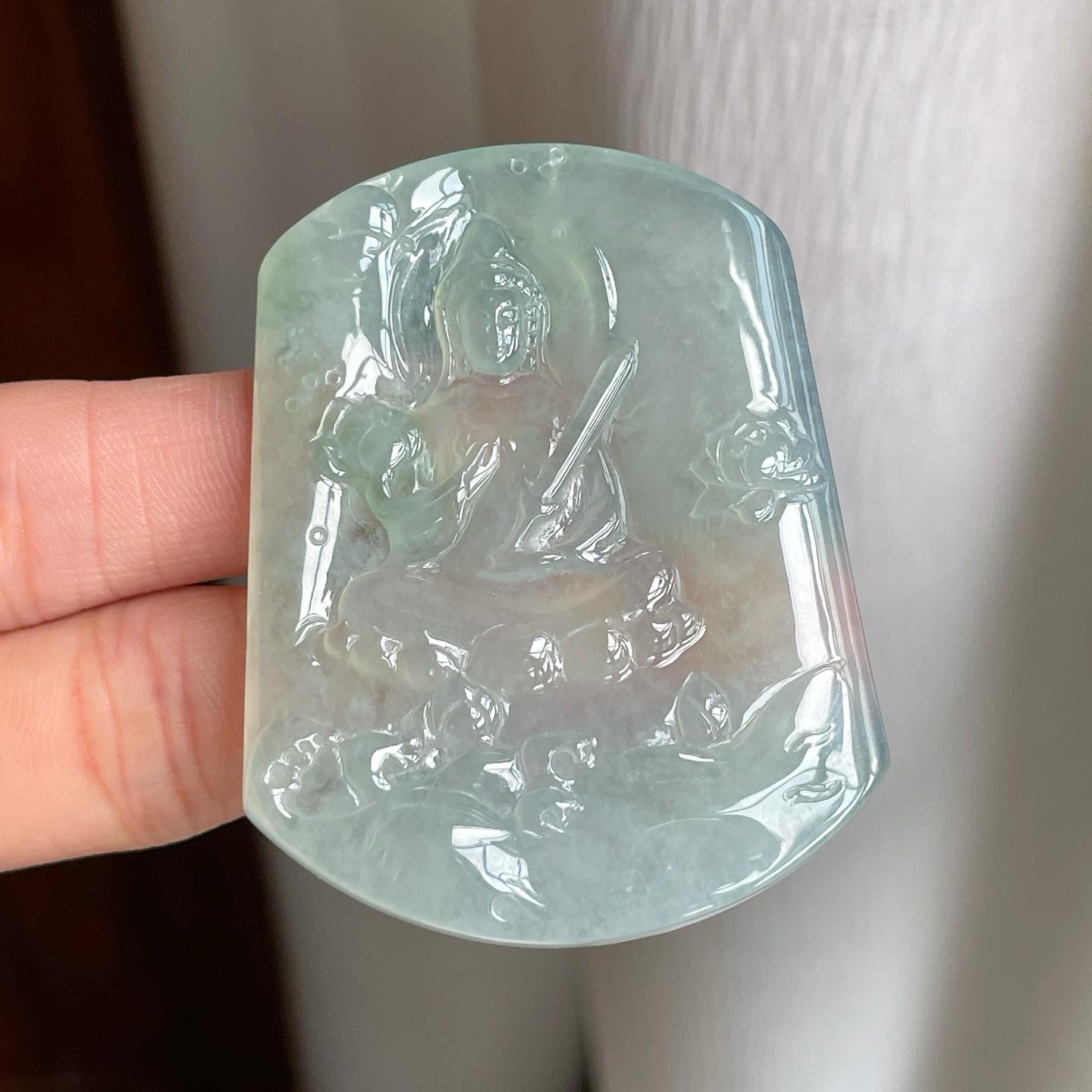 糯冰晴底翡翠虚空藏（yc303034）