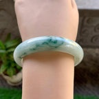 细糯种飘花平安镯（54.3mm）（yc308175）