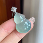 18k金扣冰种蓝晴底翡翠葫芦（yc241866）