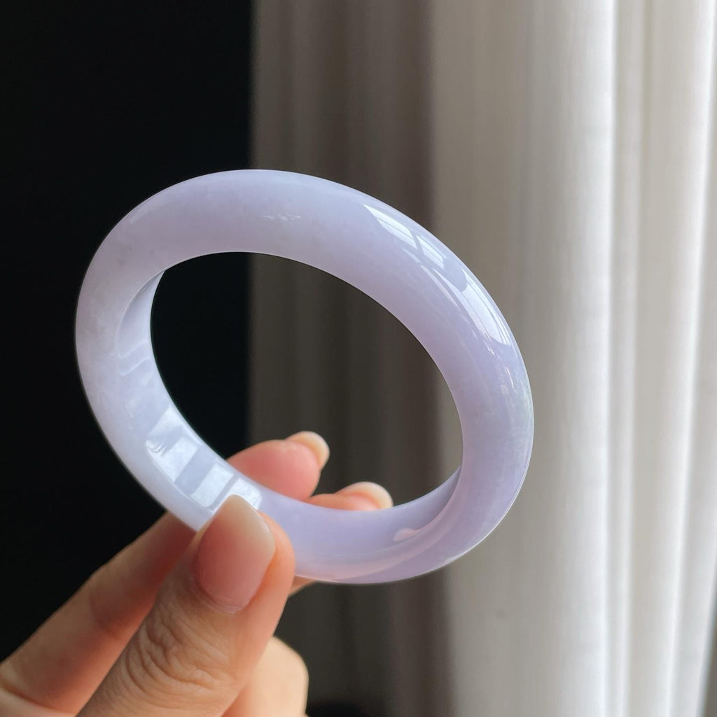 糯冰紫罗兰翡翠平安镯（53.2mm)（yc397131）