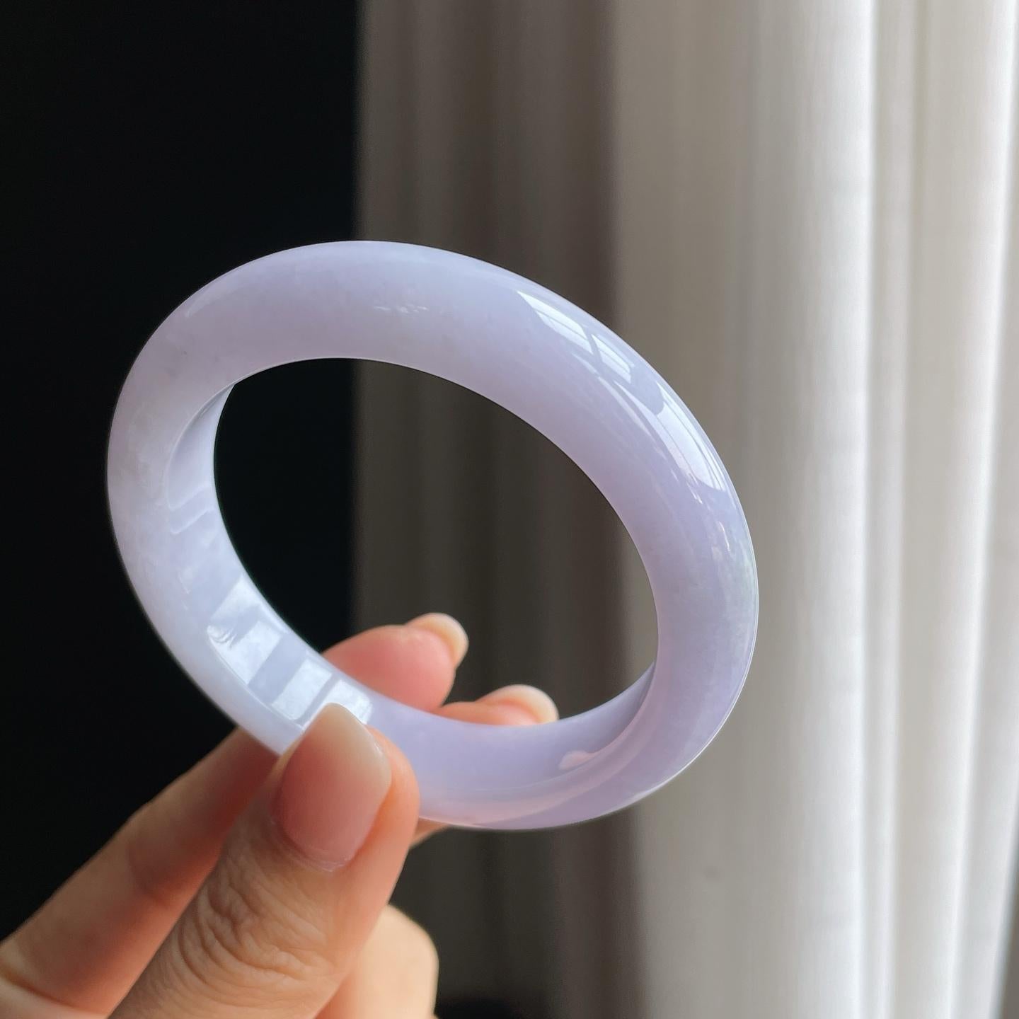 糯冰紫罗兰翡翠平安镯（53.2mm)（yc397131）