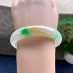 细糯种黄加绿平安镯（56.7mm）（yc233903）