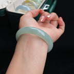 糯冰蓝晴底翡翠手镯（56mm）（yc017028）