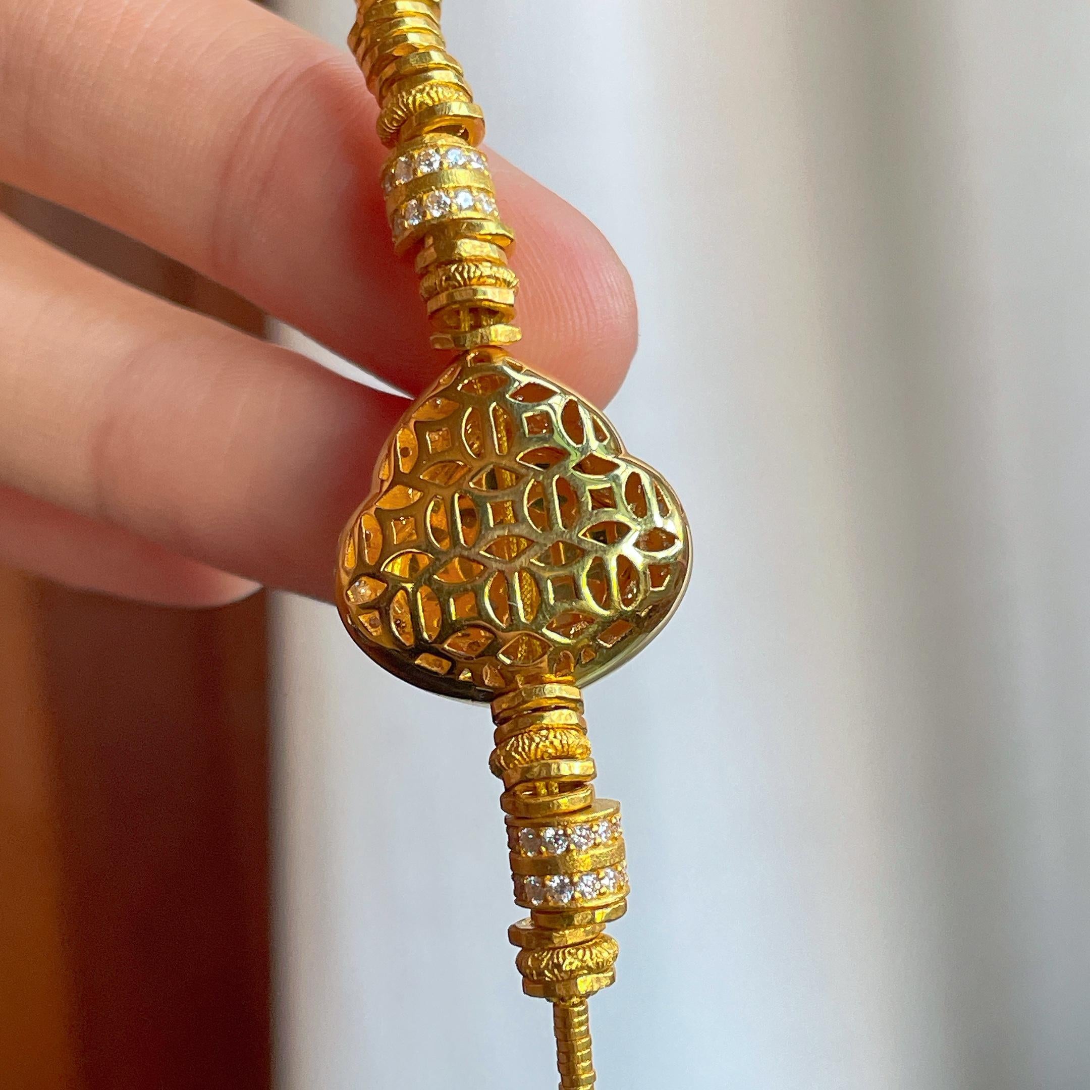 24k金镶冰玻种无色翡翠葫芦手链（yc286659）