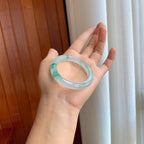 冰种飘花翡翠贵妃镯（53mm）（yc274639）
