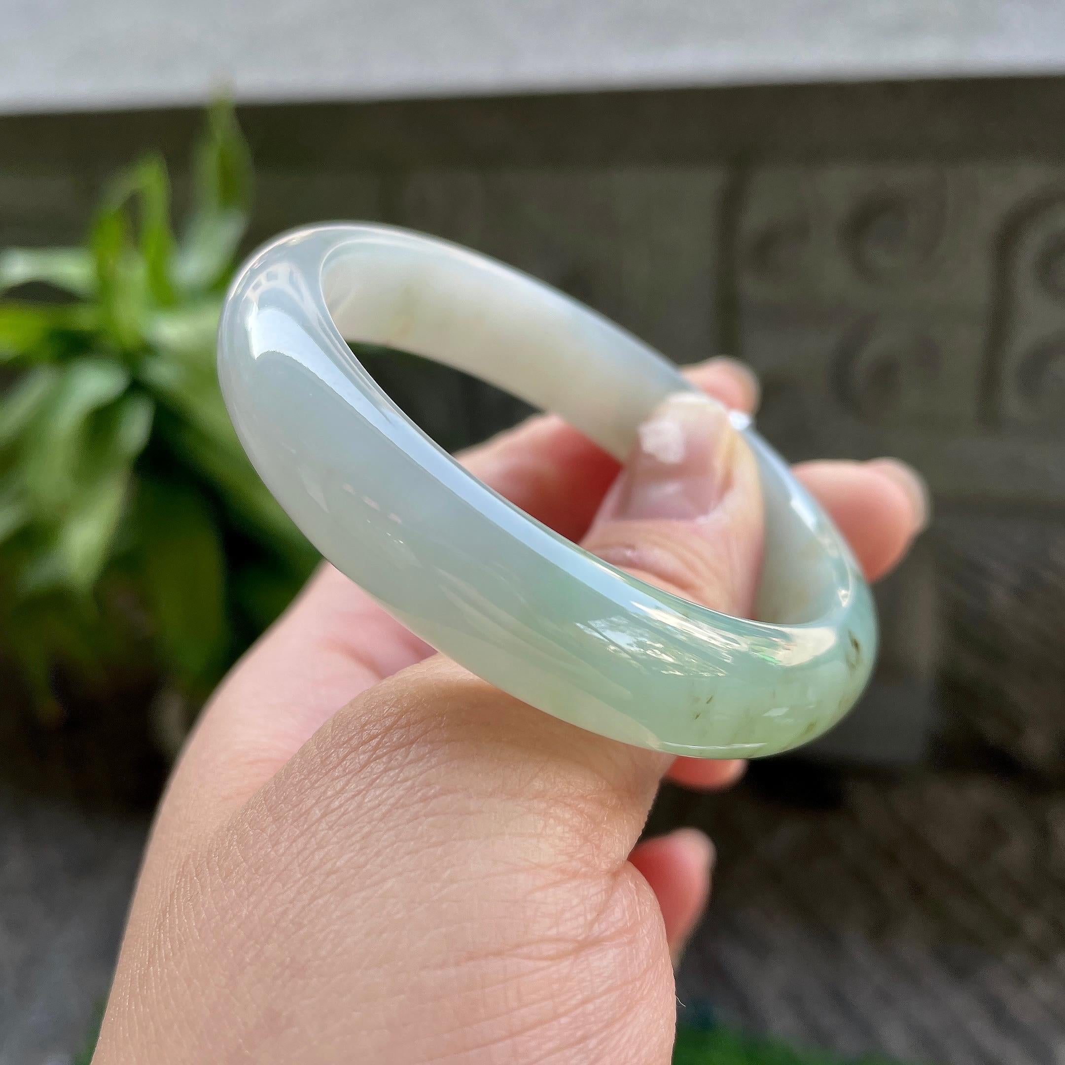 细糯种洒金平安镯（52.7mm）（yc310094）