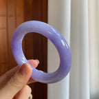 糯冰紫罗兰翡翠圆条手镯（55.5mm）（yc278686）