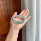 冰种飘花宽版翡翠贵妃镯（58mm)（yc382827）