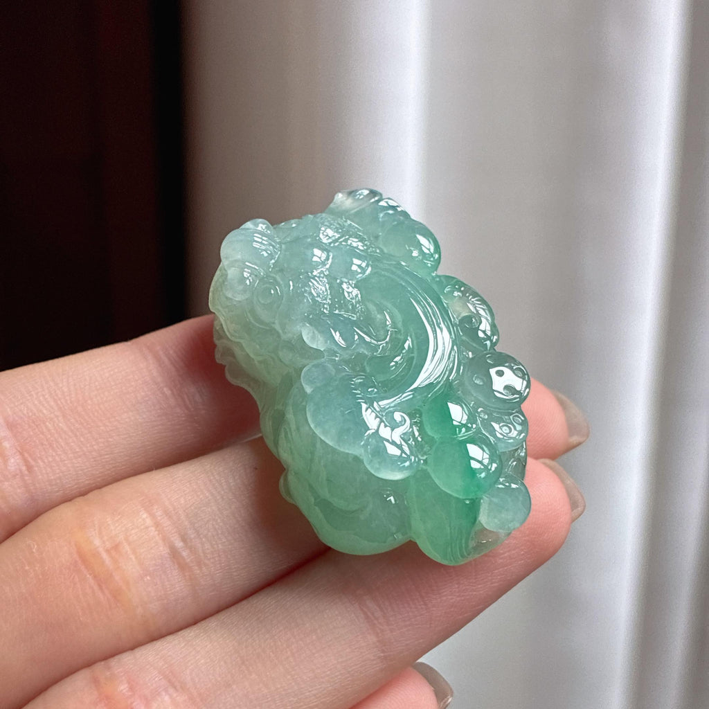 糯冰晴底貔貅 天然缅甸A货翡翠（yc454914）