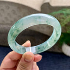 糯冰种飘花平安镯（57.7mm）（yc233900）