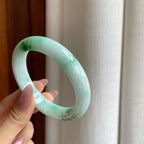 细糯冰飘花翡翠平安镯（59.8mm）（yc287982）