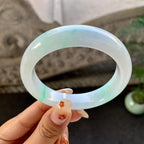 细糯种飘绿平安镯（55.8mm）（yc264527）