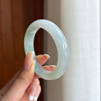 糯冰半山半水翡翠平安镯（51.2mm)（yc424222）