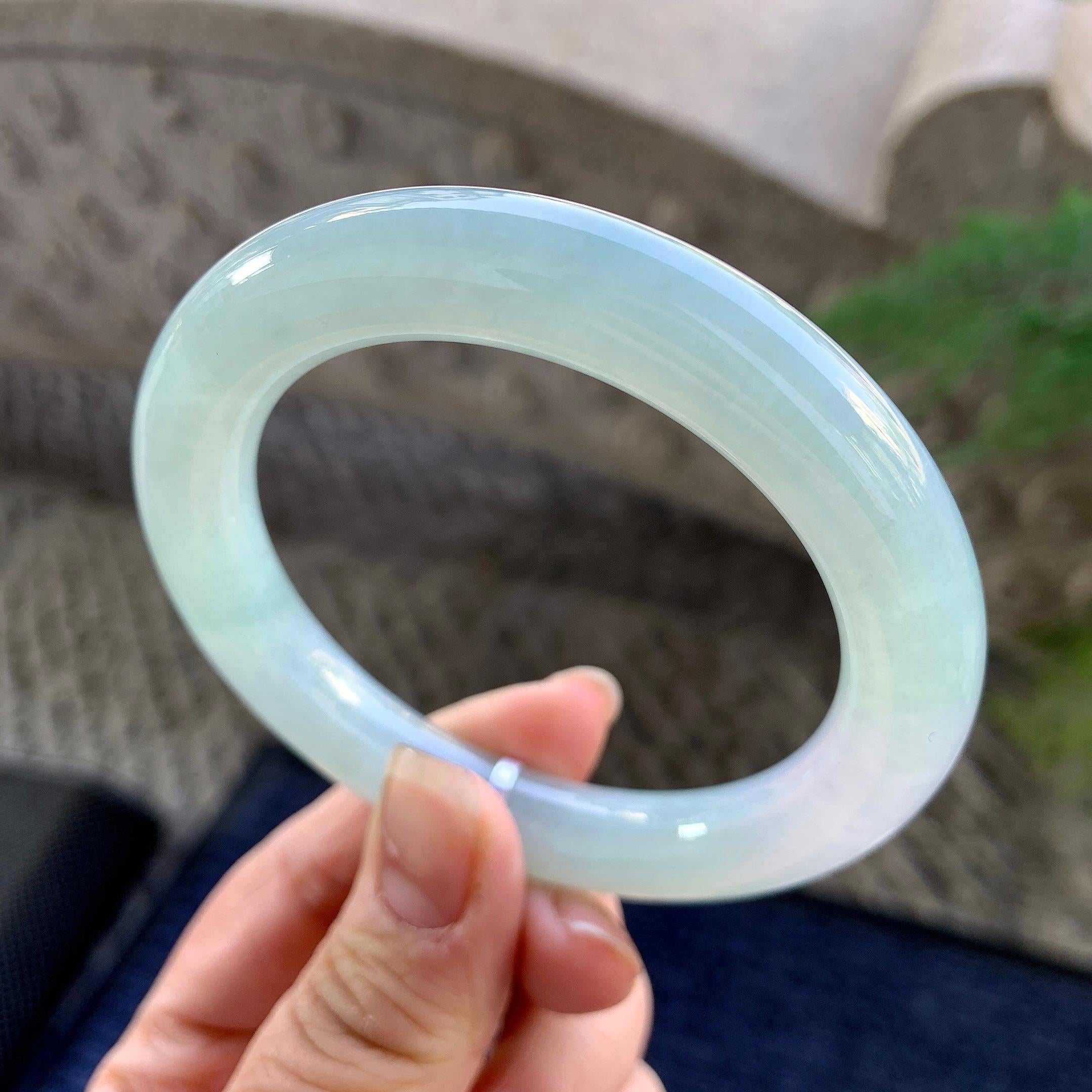 细糯种晴底圆条手镯（56mm）（yc305696）
