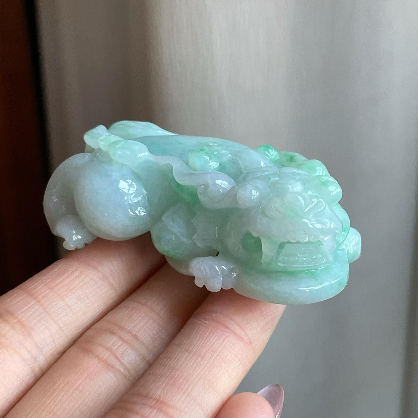 细糯冰晴底翡翠貔貅（yc288524）