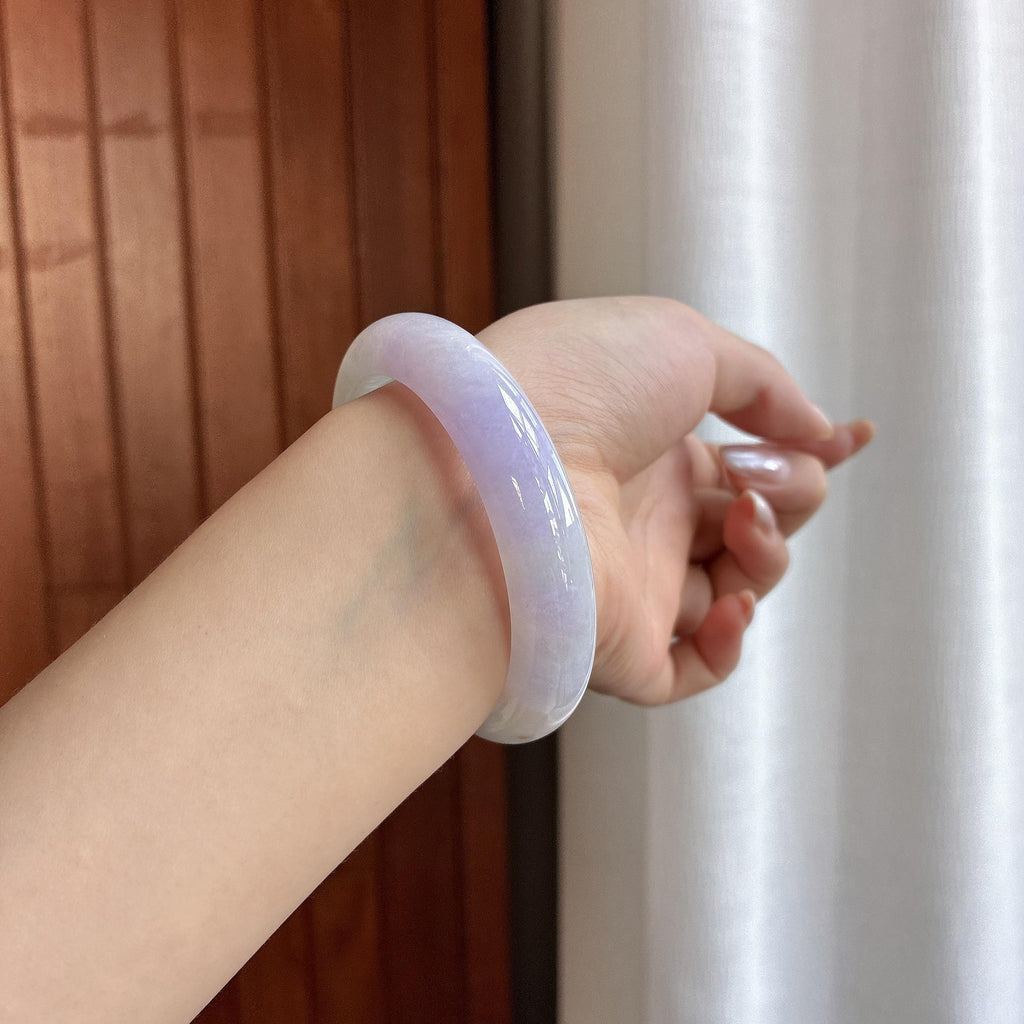 糯冰春带彩正圈平安镯 55圈（yc721746）