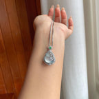 18k金镶冰种淡底色翡翠葫芦（yc239367）