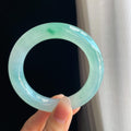 冰种晴底飘绿花翡翠圆条手镯（55.2mm)（yc323142）