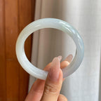 糯冰淡底色翡翠平安（57.6mm）（yc283268）