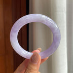 糯冰紫罗兰翡翠圆条手镯（54.6mm）（yc419568）