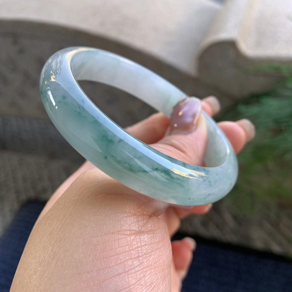 细糯种飘花平安镯（57.2mm）（yc294663）