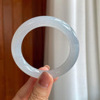 冰种圆条翡翠手镯（52mm）（yc288832）