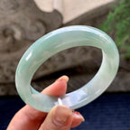 细糯种晴底宽版轮胎手镯 57.2圈口 天然缅甸A货翡翠（yc357742）