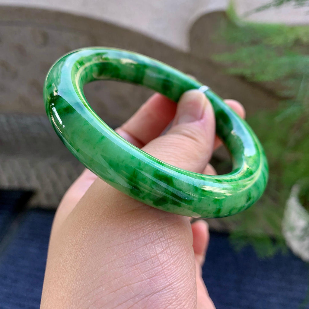 细糯种飘花圆条手镯（57.3mm）（yc249402）