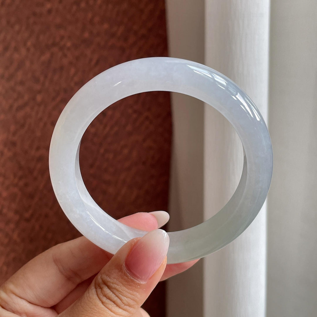 糯冰淡底色正圈平安镯 53圈（yc724260）