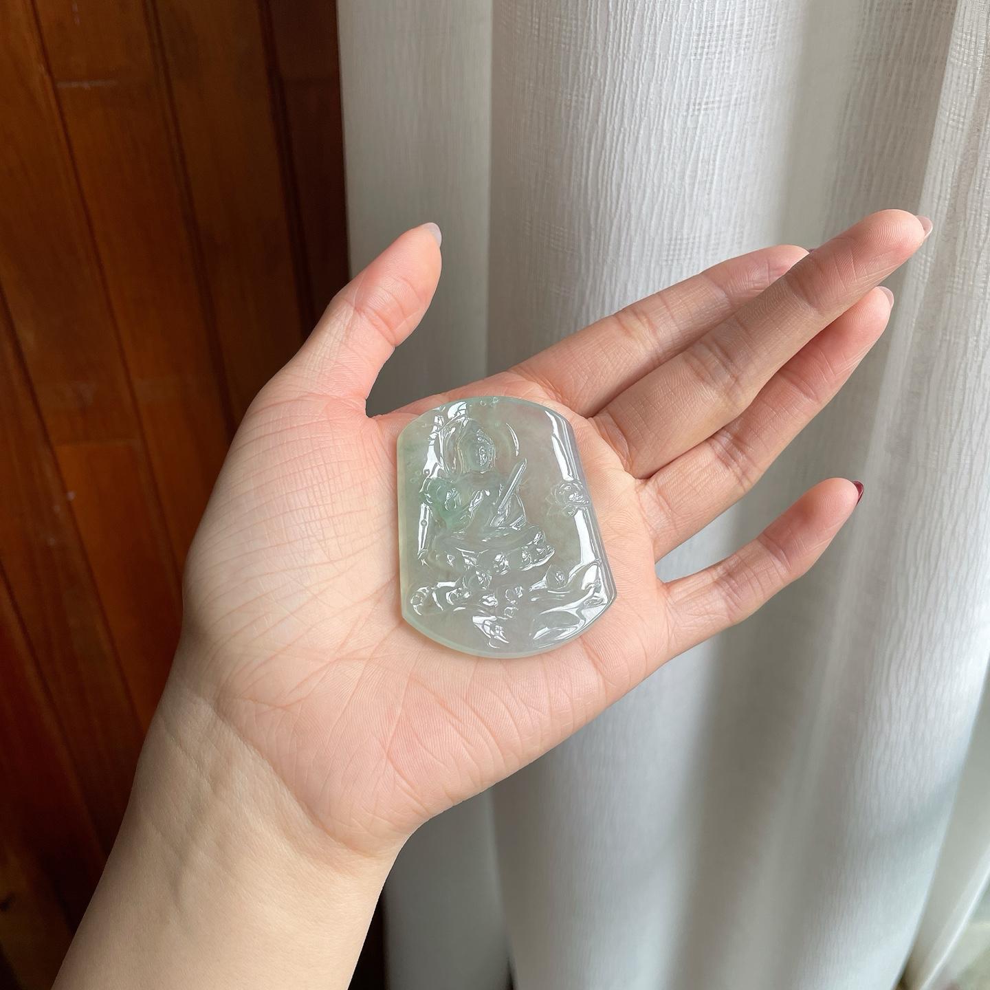 糯冰晴底翡翠虚空藏（yc303034）
