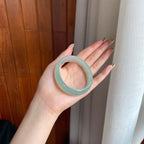 糯冰带色宽版翡翠贵妃镯（58mm)（yc424973）