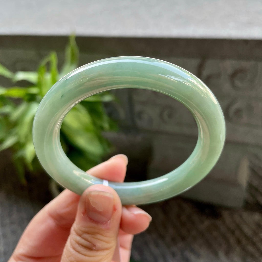 糯种油青圆条手镯（54.4mm）（yc310103）