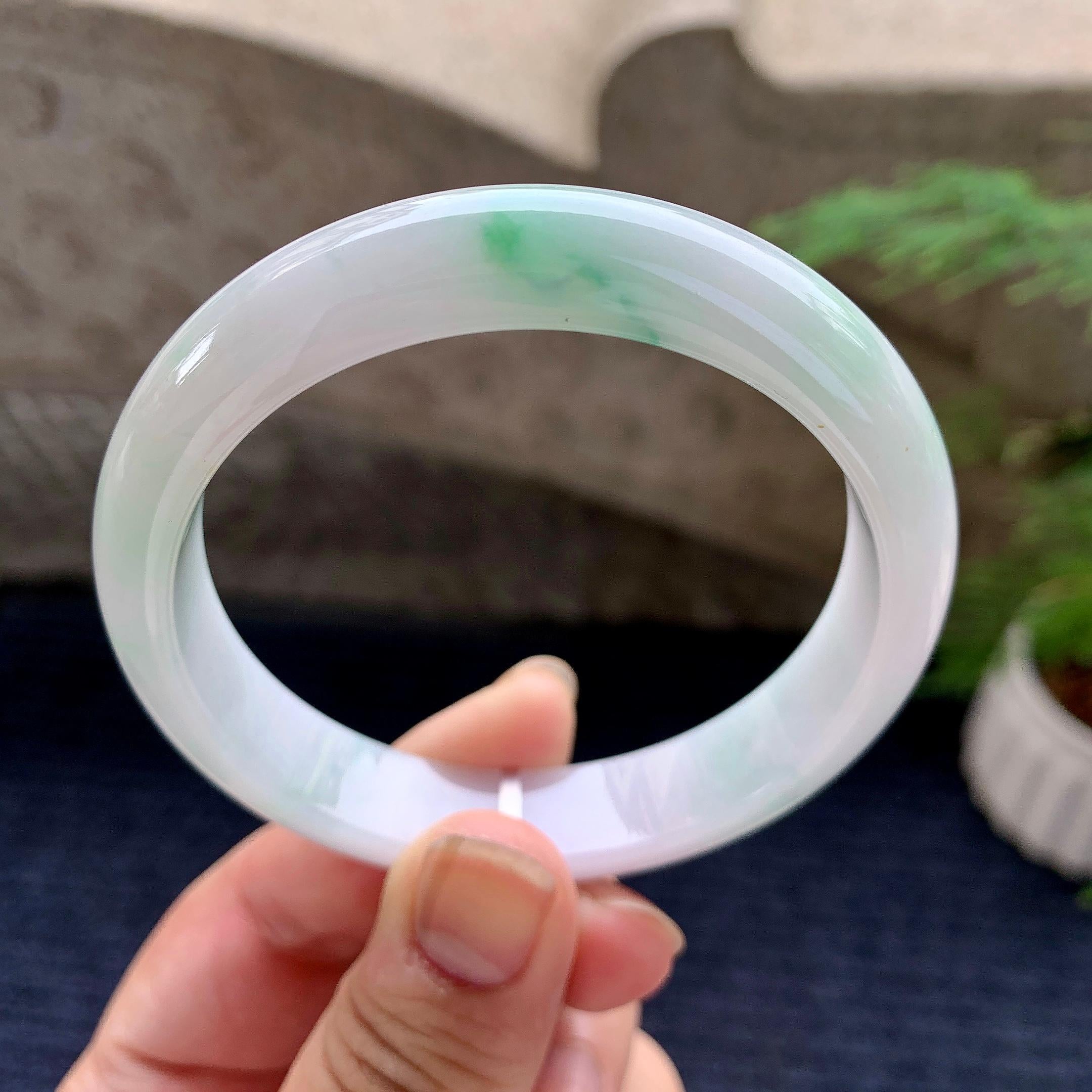 细糯种飘花平安镯（58mm）（yc194570）