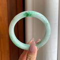 细糯冰飘花翡翠平安镯（59.8mm）（yc287982）