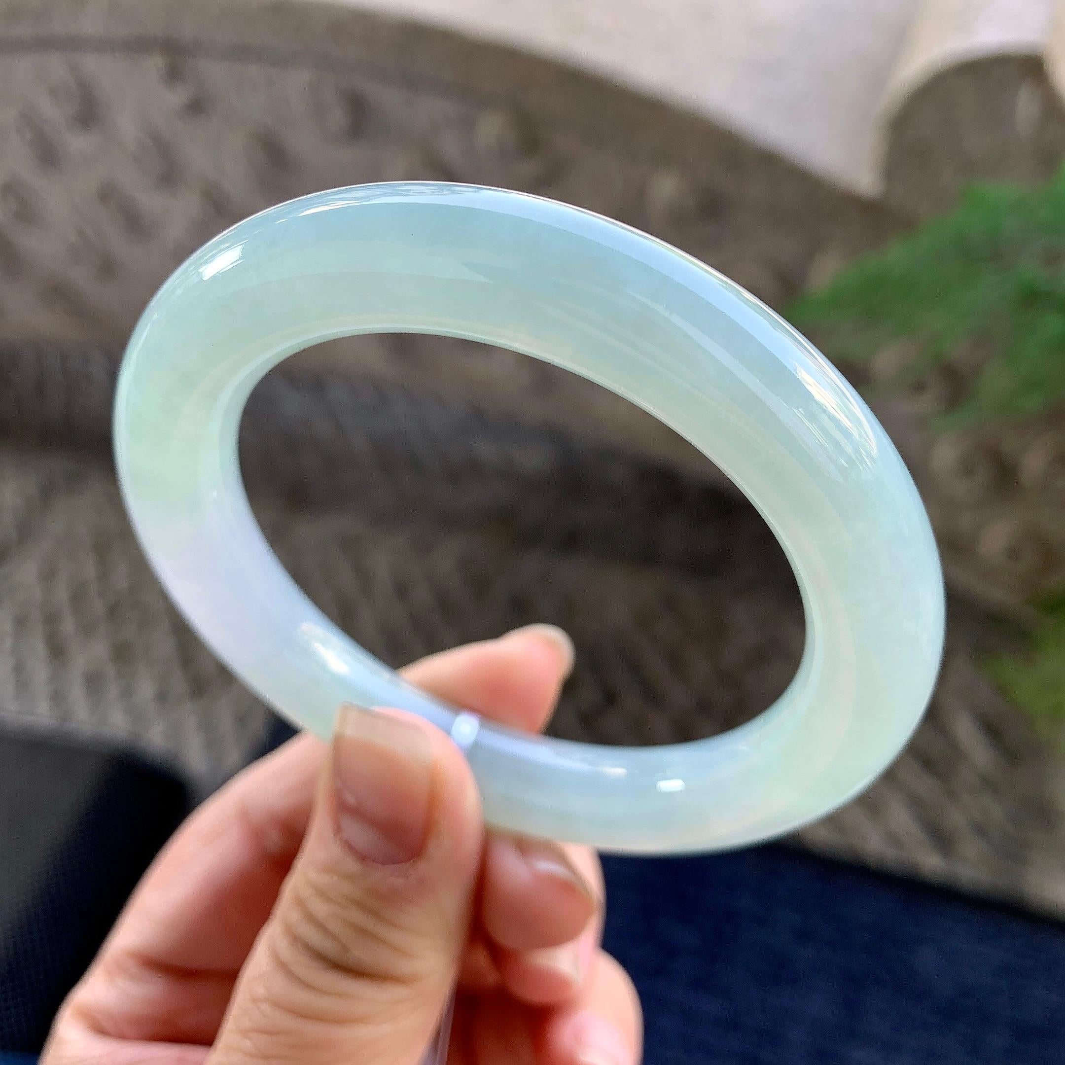 细糯种晴底圆条手镯（56mm）（yc305696）